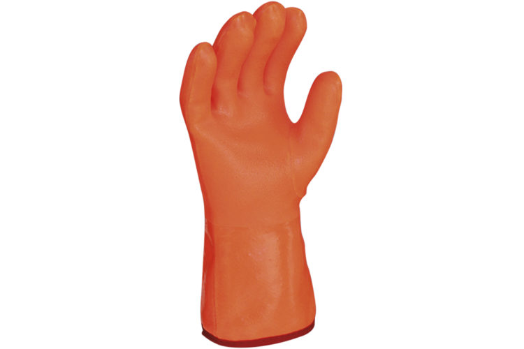 Guantes de PVC con protección química y resistencia al frío de Juba.