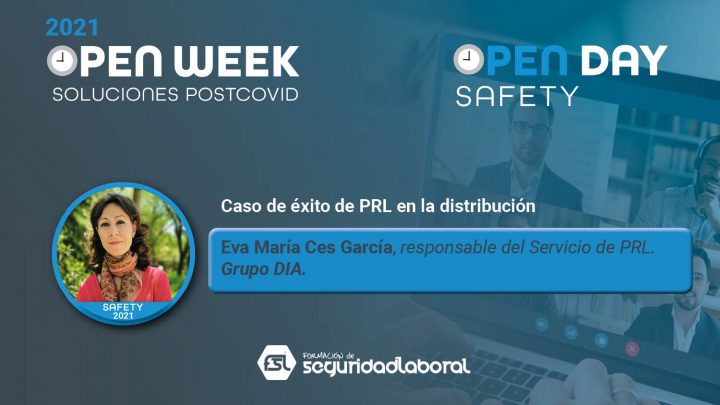 Eva María Ces García, responsable del Servicio de PRL de Grupo​ DIA. Safety Open Day.