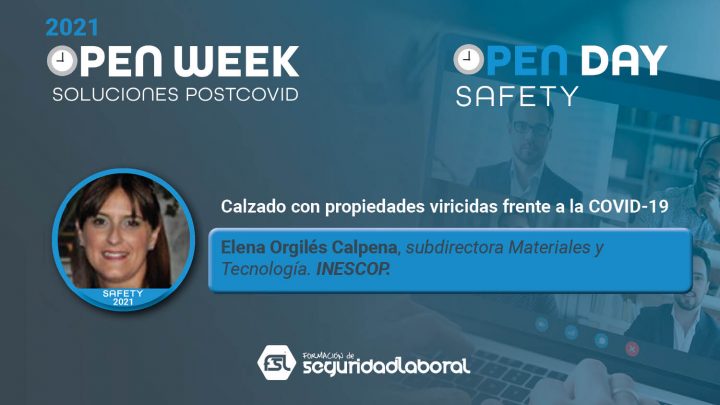 Elena Orgilés Calpena, subdirectora Materiales y Tecnología de Inescop. Safety Open Day 2021.