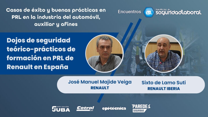 José Manuel Majide y Sixto de Lamo (Renault): dojos de seguridad teórico-prácticos de formación en PRL de Renault en España